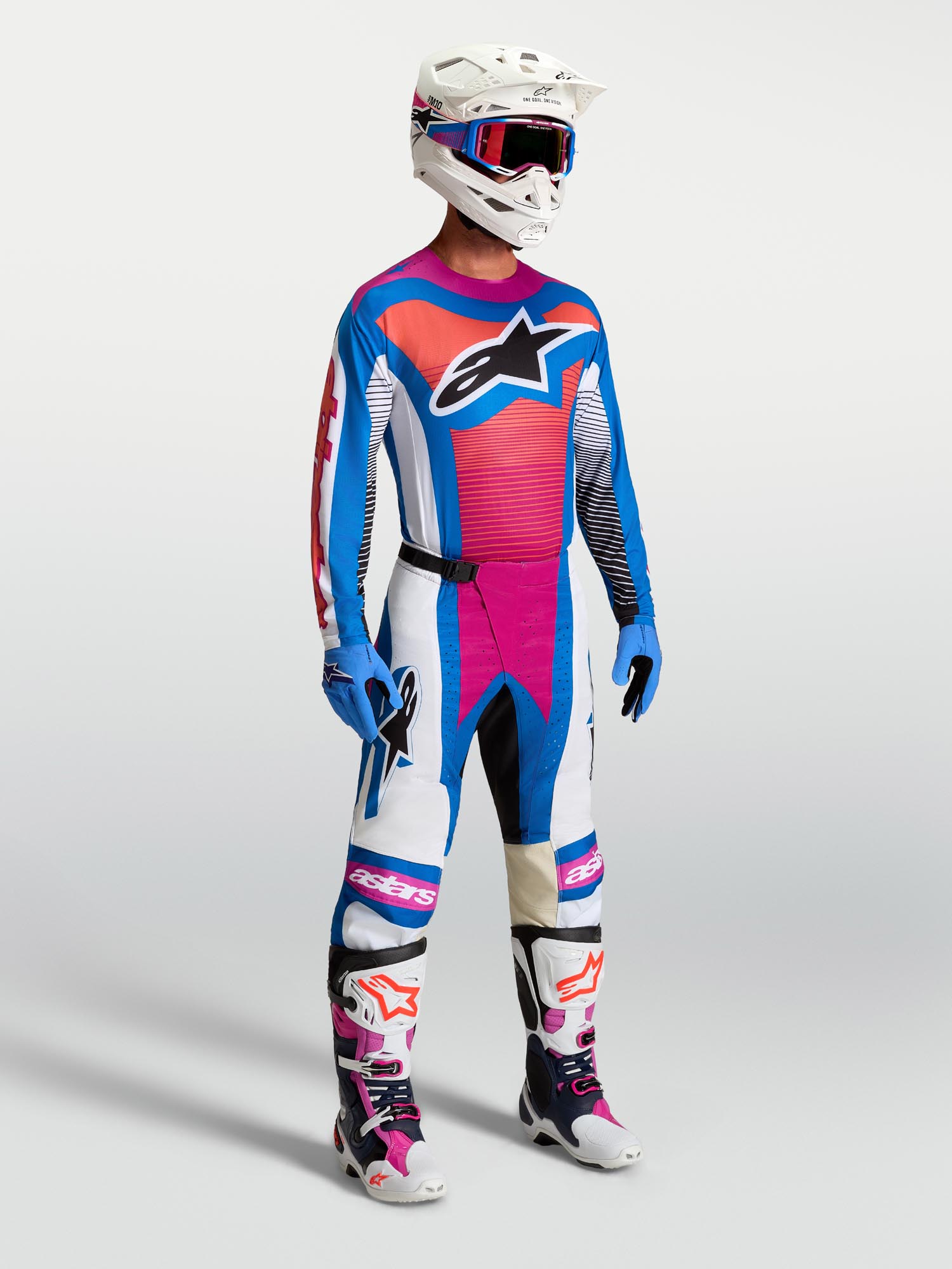 Alpinestars Techstar Maven Motocross Pants black/white/blue/red 32 Figure 3