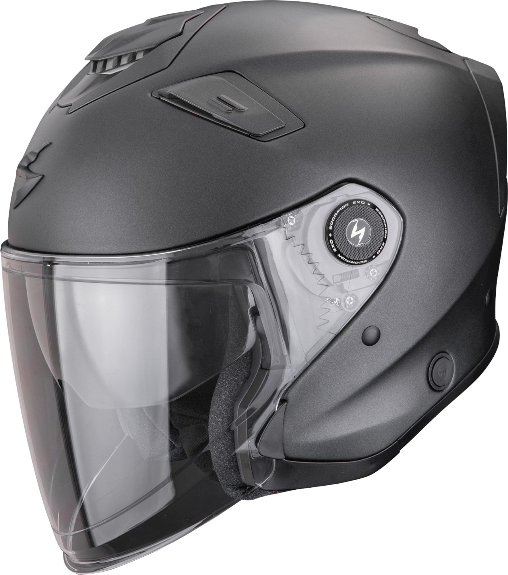 scorpion exo 100 jet helmet 08-100-10-07 100-Open Shape with Removable Collar External Screen, Black Automotive enhance contrast Scorpion EXO: Full Face Helmets