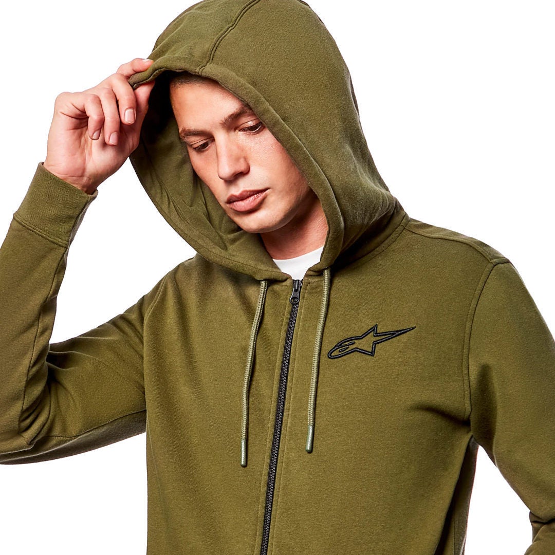 Alpinestars Ageless Chest Sweat à capuche Zip Vert militaire XL Figure 3