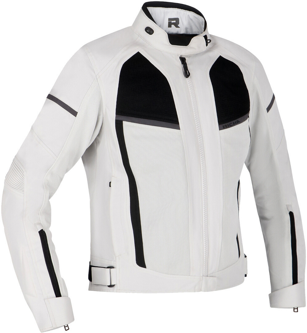 Richa Airstorm vattentät Damer Motorcykel Textil Jacka ljusgrå/svart S Figur 1