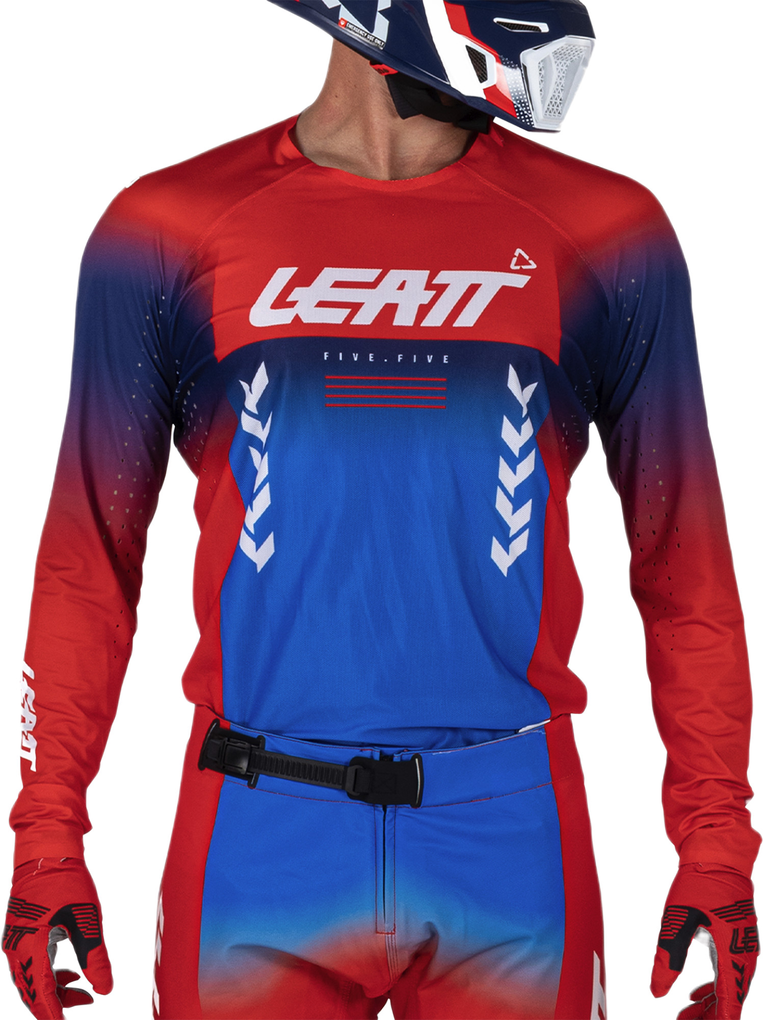 Leatt Moto 5.5 UltraWeld V26 Motocross tröja rött/blått L Figur 3