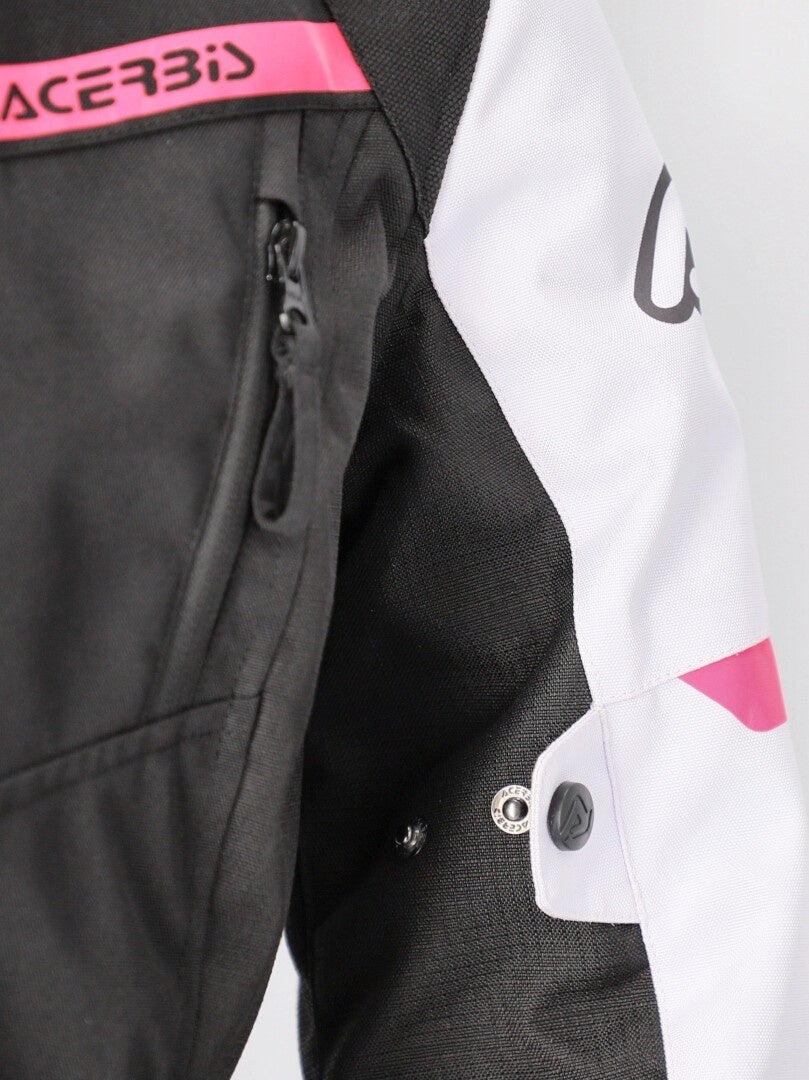 Acerbis X-Street Ladies Motorcycle Textile Jacket black/white/pink S Figure 5