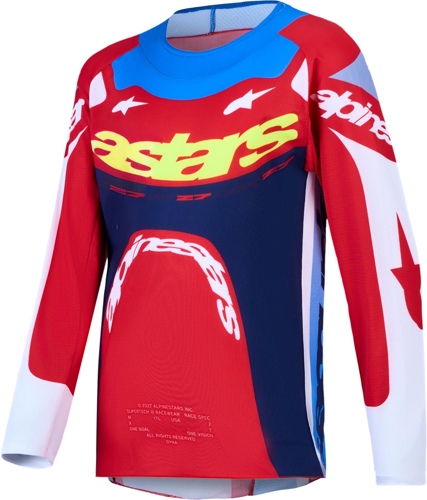 Alpinestars Supertech Dyna Youth Motocross Jersey red/white/blue XL Figure 1