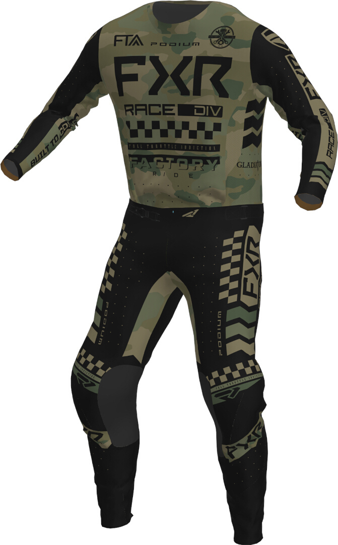 FXR Podium Gladiator 2023 Motocross Byxor svart/grön 28 Figur 3