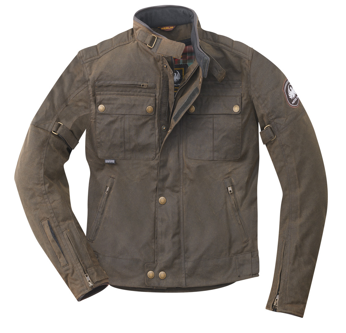 Merlin Barton II Motorcycle Waxed Jacket olive L Figure 1