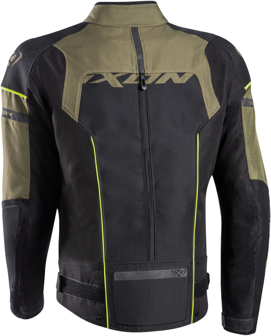 Ixon Allroad Motorcycle Textile Jacket black/olive 3XL Figure 2