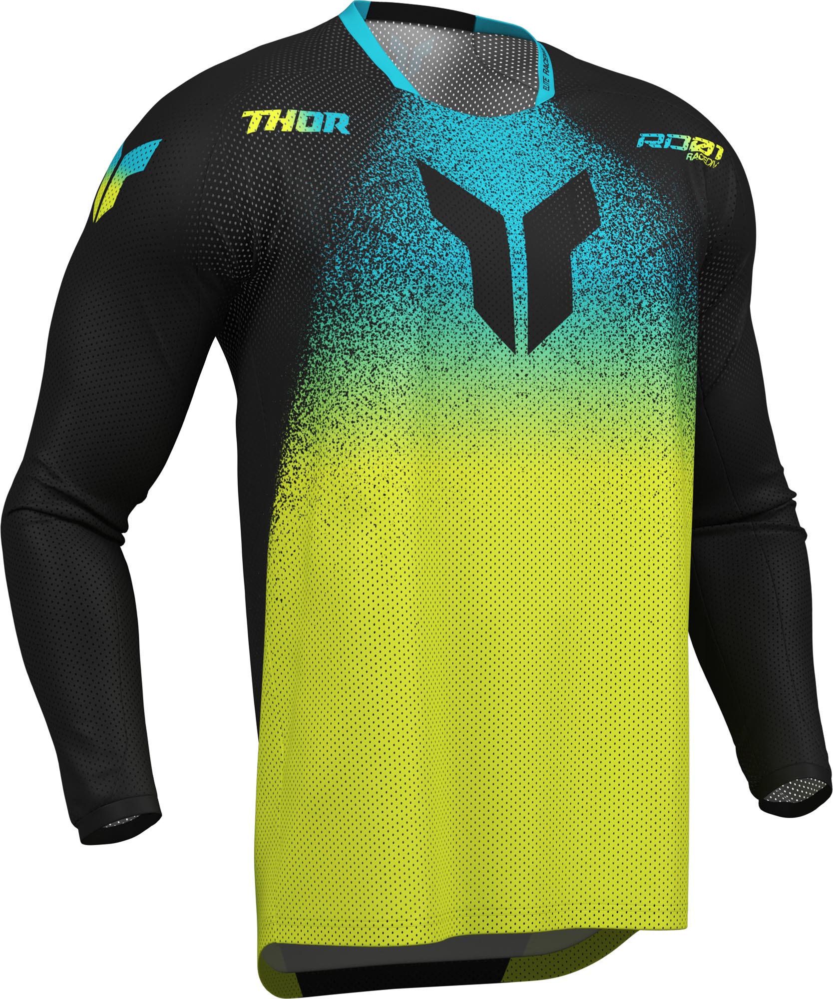 Thor Launchmode Air Darkside Motocross Jersey schwarz/gelb/blau 2XL Abbildung 4