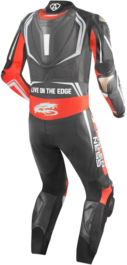 Arlen Ness Sugello 2 One Piece Motorcycle Leather Suit black/red/white 58 Figure 2