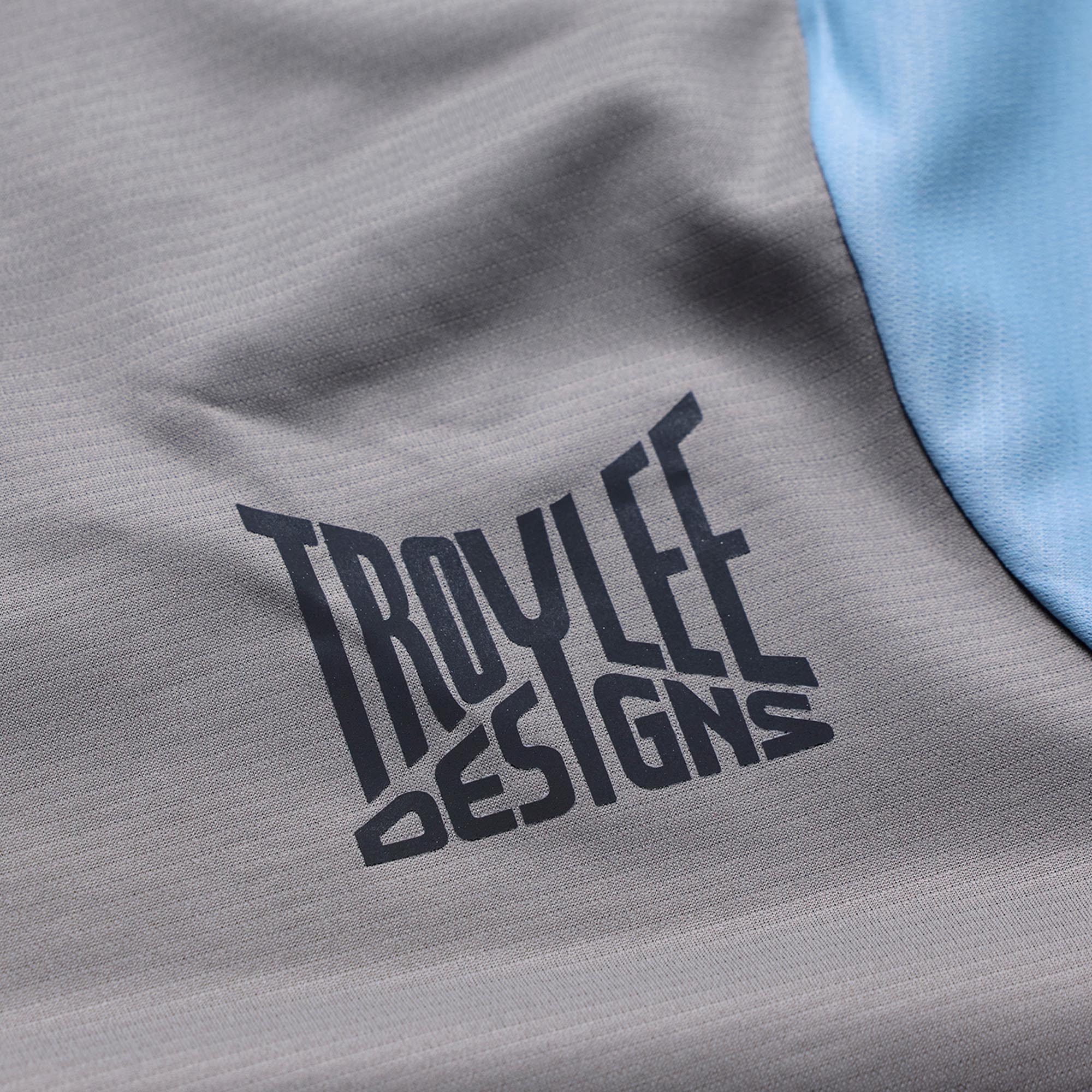 Troy Lee Designs Skyline Pro Fangs Maillot de vélo à manches courtes Gris/bleu clair XL Figure 6