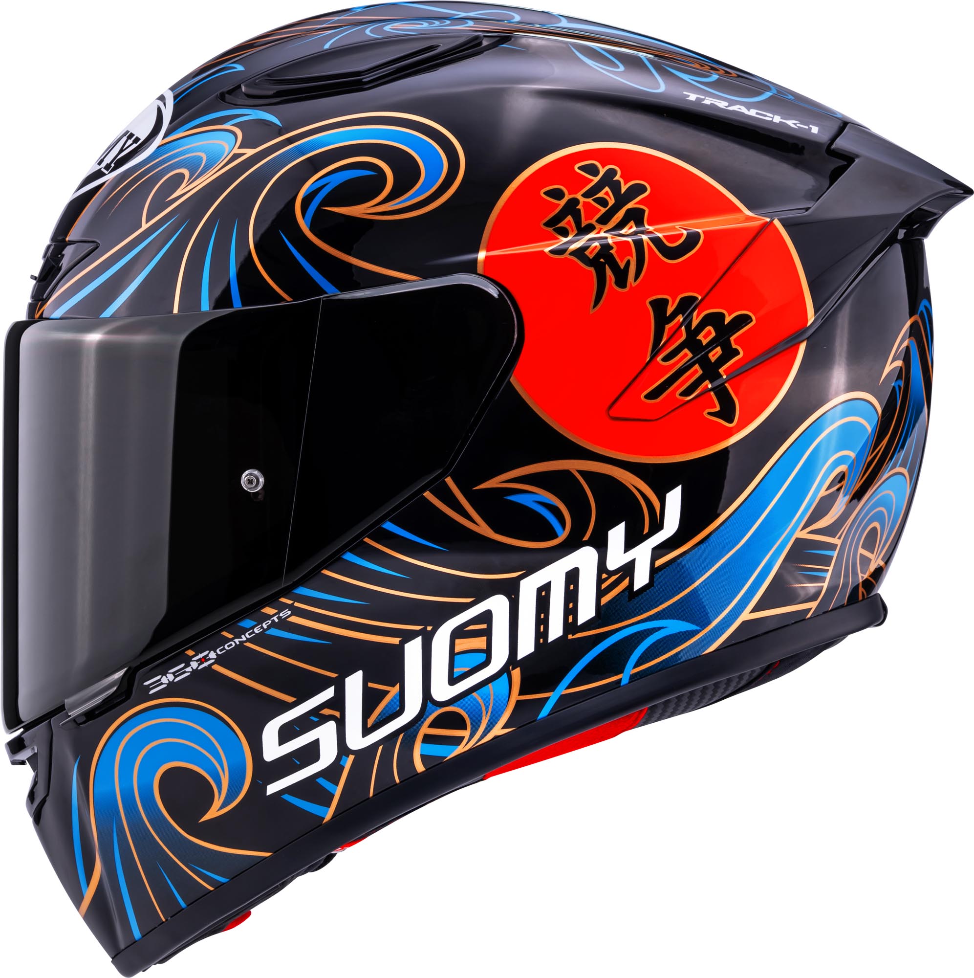 Suomy Track-1 Waves Helmet black/blue M (57/58) Figure 2