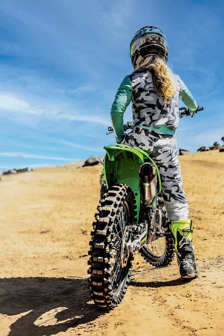 Thor Sportmode Shadow Dame Motocross bukser lysegrå/grøn 1/2 Figur 10
