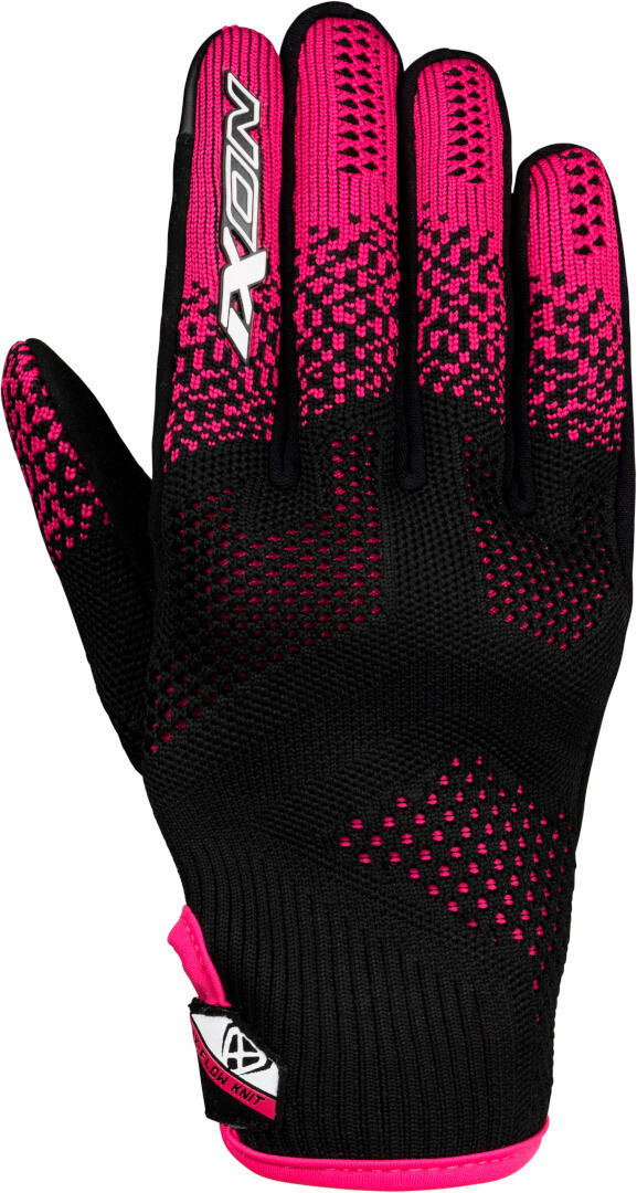 Ixon Ixflow Knit Mănuși pentru motociclete pentru doamne Negru/roz XS Figura 1