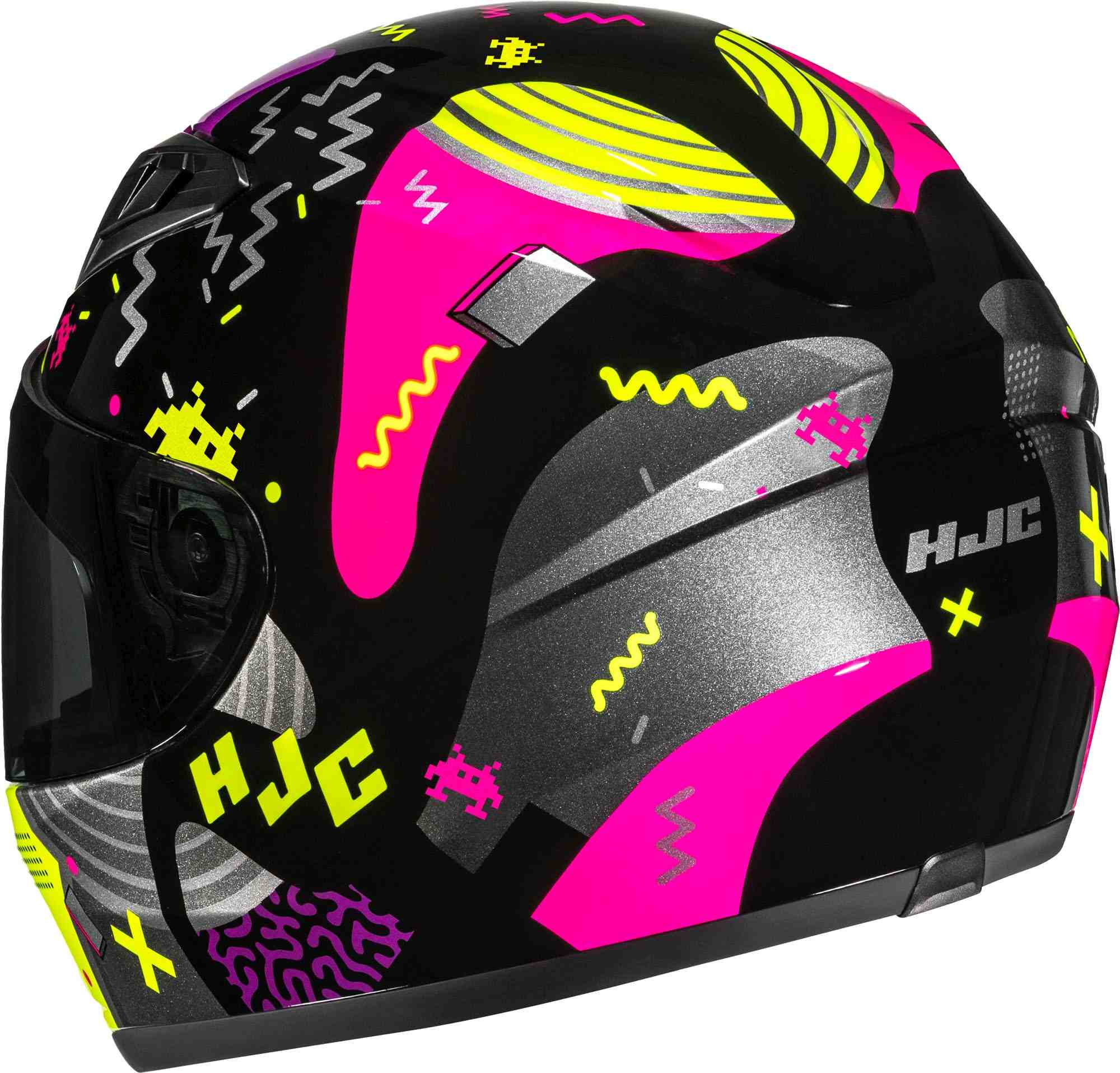 HJC Y10 Mika Jeugd Helm zwart/roze J/M (50/51) Figuur 3