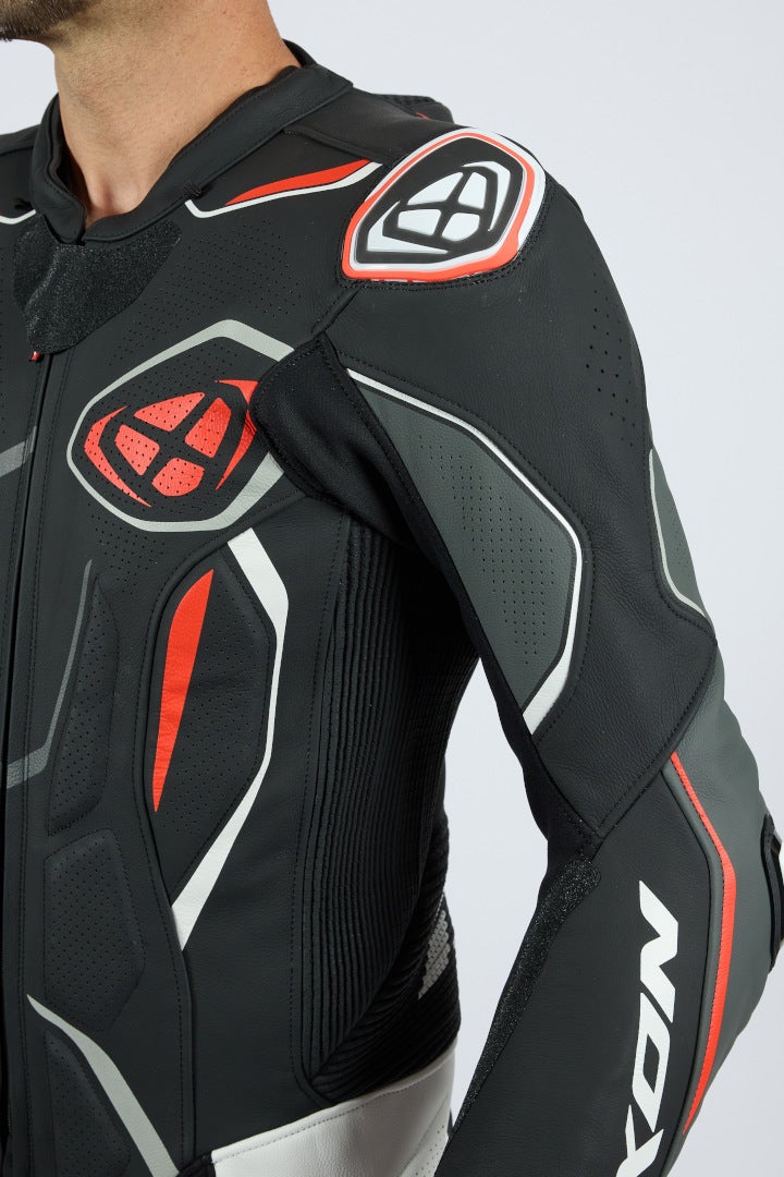 Ixon Demonio Eendelig leren motorpak zwart/wit/rood 4XL Figuur 7