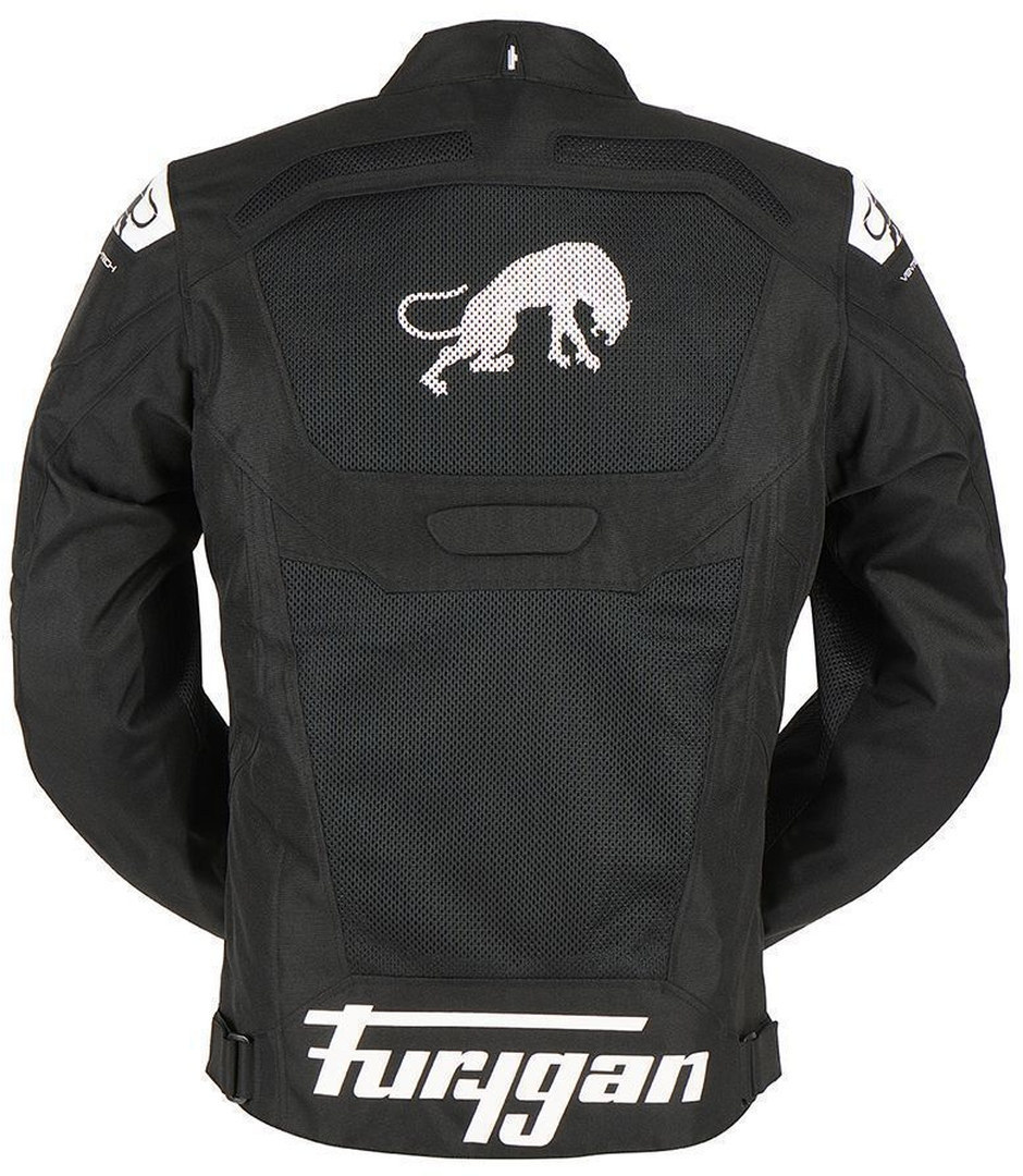 Furygan Atom Vented Evo Perforated Motorcycle Textile Jacket black/white 3XL Figure 2