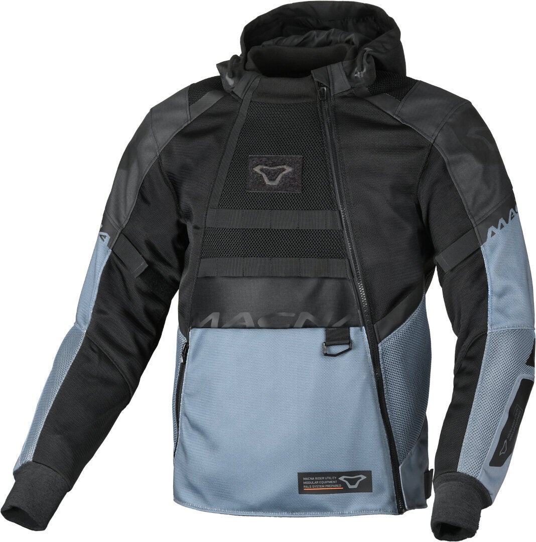 Macna Rebelite Motorcycle Textile Jacket black/grey 3XL Figure 1