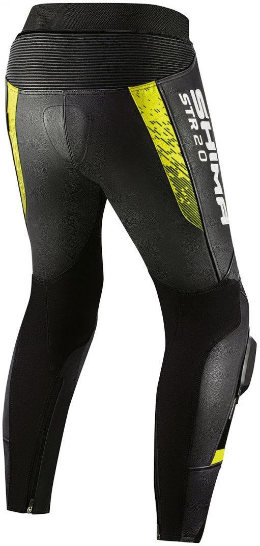 SHIMA STR 2.0 Pantaloni de piele pentru motocicletă negru/galben 50 Figura 2