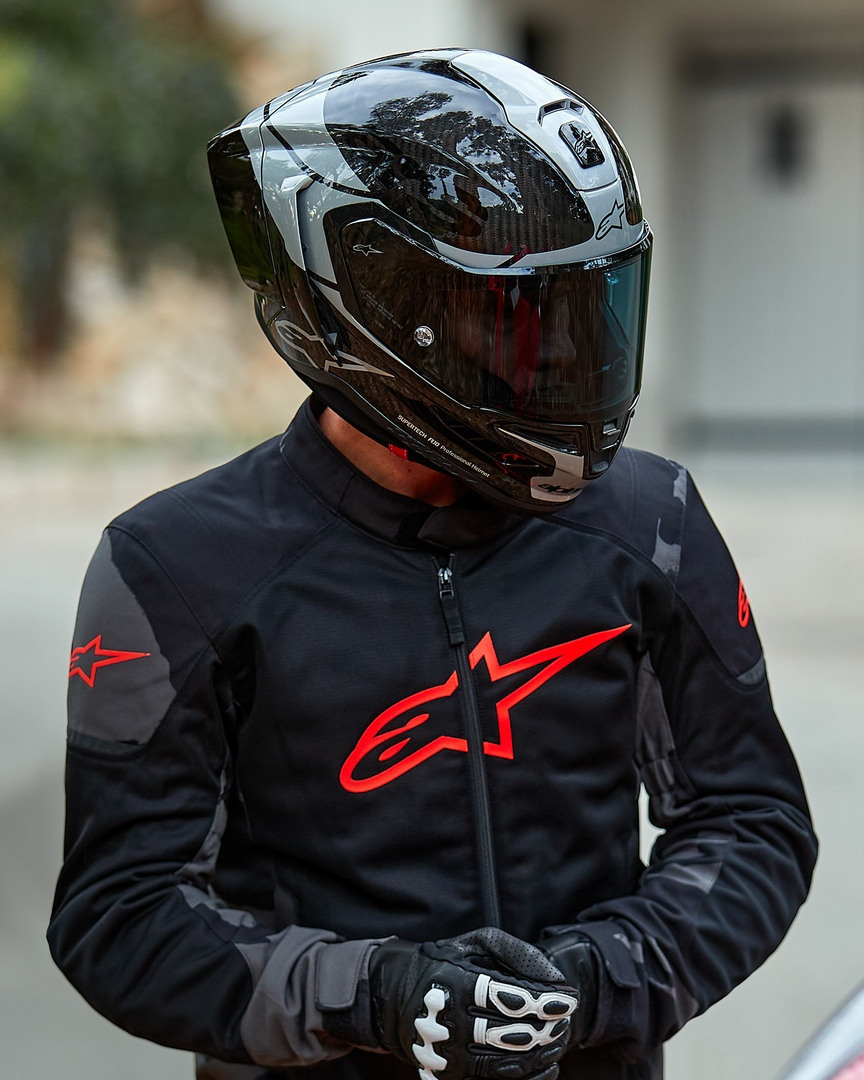 Alpinestars Supertech R10 Element Carbon Helm schwarz/silber M (57/58) Abbildung 10