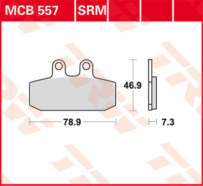 TRW Lucas Bremsbelag MCB557 Figur 1