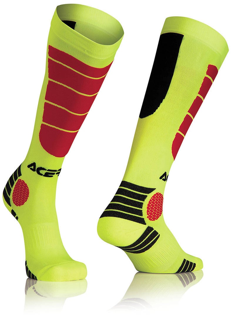 Acerbis Motocross Impact 양말 노란색/빨간색 L/XL 그림 1