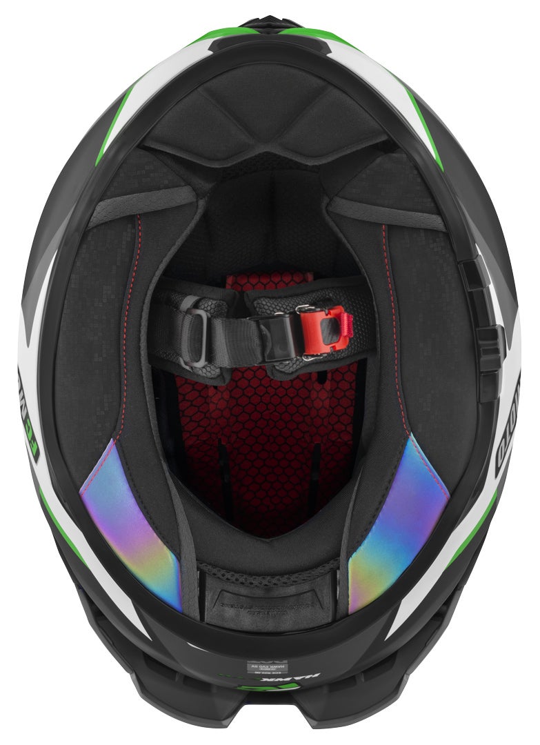 FC-Moto Hawk EVO-X Casque noir mat/vert/blanc S Figure 7
