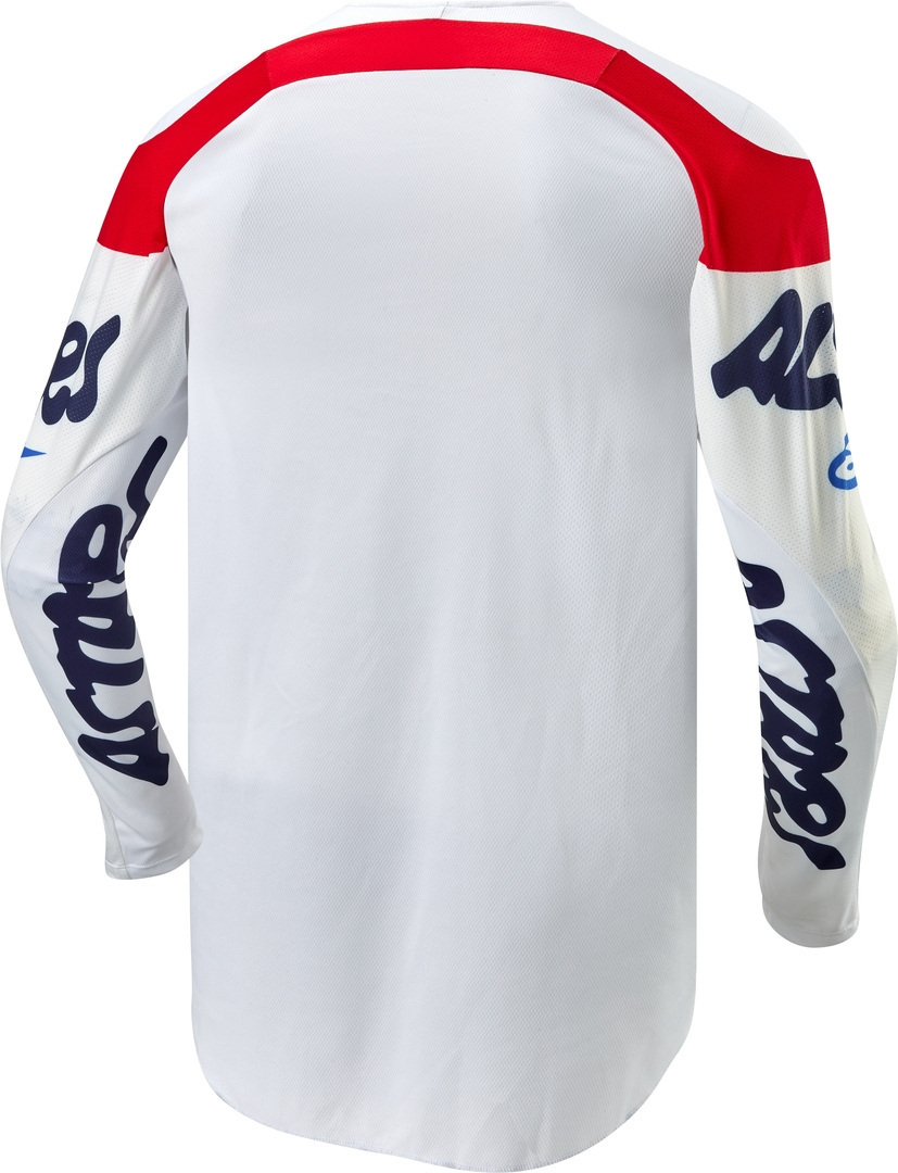 Alpinestars Racer Hana Tricou de motocross Alb/Albastru/Roșu S Figura 2