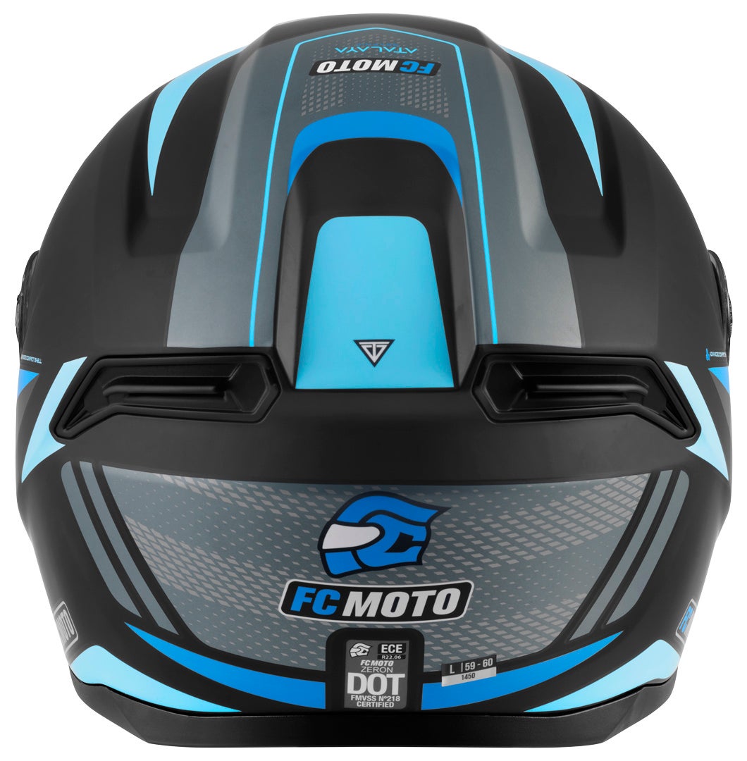 FC-Moto FF114B Zeron Casco negro mate/azul claro L Figura 4