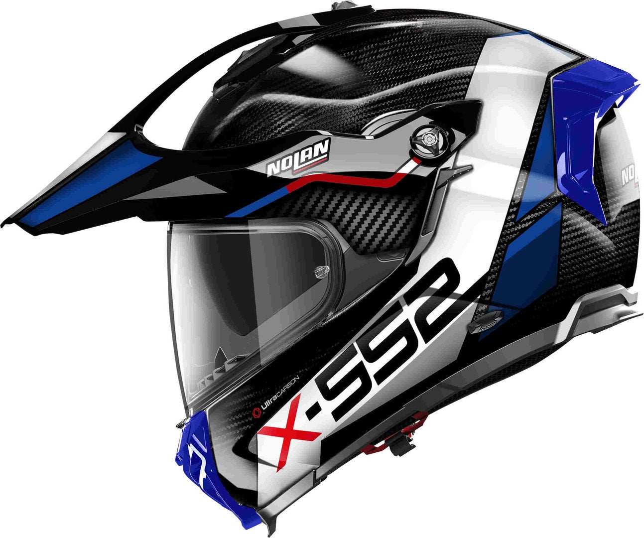 Nolan X-552 Ultra Carbon Dinamo N-Com Přilba Černá/šedá/modrá M (58) Obrázek 3