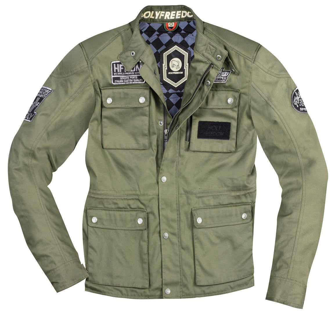 HolyFreedom Quattro Waxed Motorcycle Textile Jacket-image-803806014