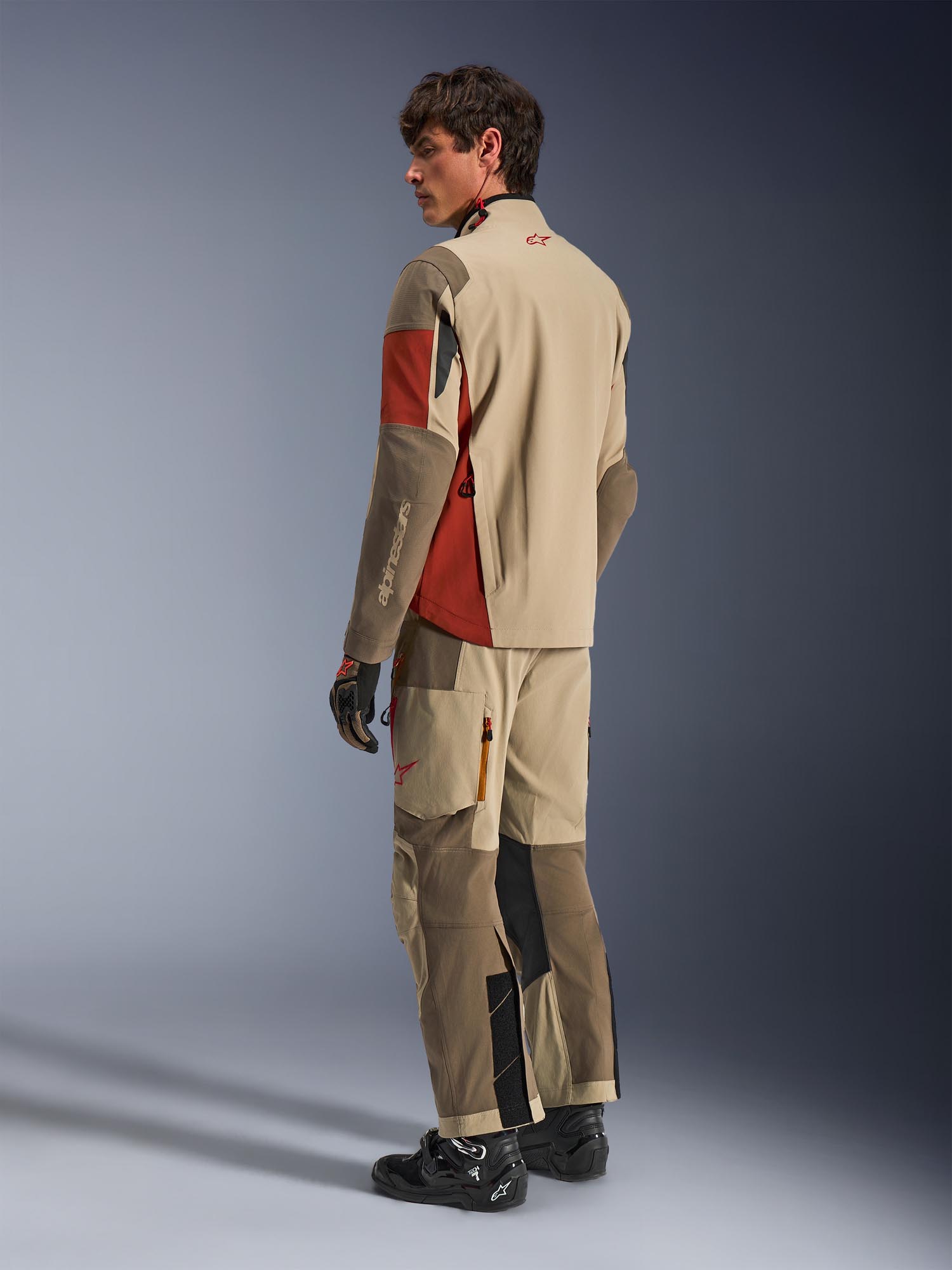 Alpinestars Maxdura Drystar XF Jachetă textilă impermeabilă pentru motociclete Roșu/bej/maro 4XL Figura 4