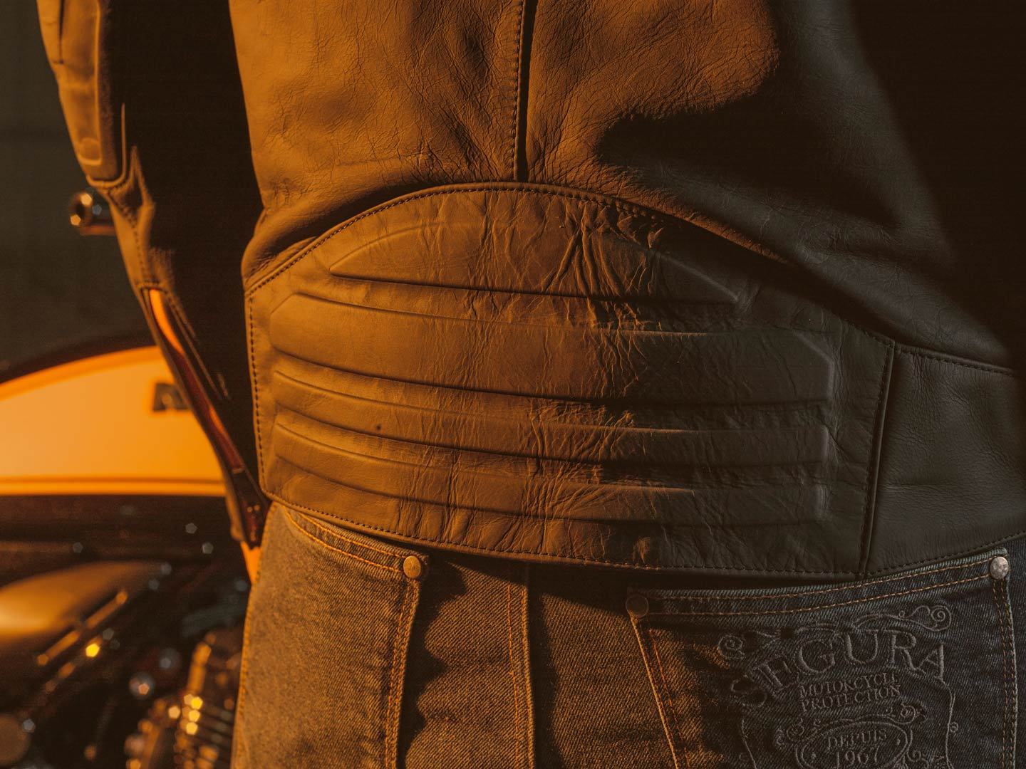 Side view of Segura Phil Motorcycle Leather Jacket
