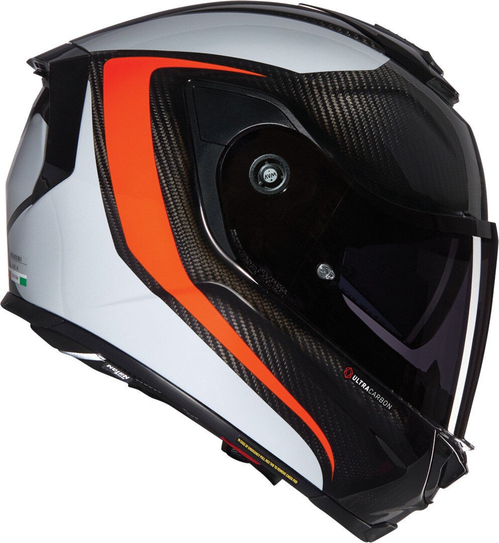 Nolan X-903 Ultra Carbon Intrigo N-Com Hjelm sort/grå/orange M (58) Figur 3