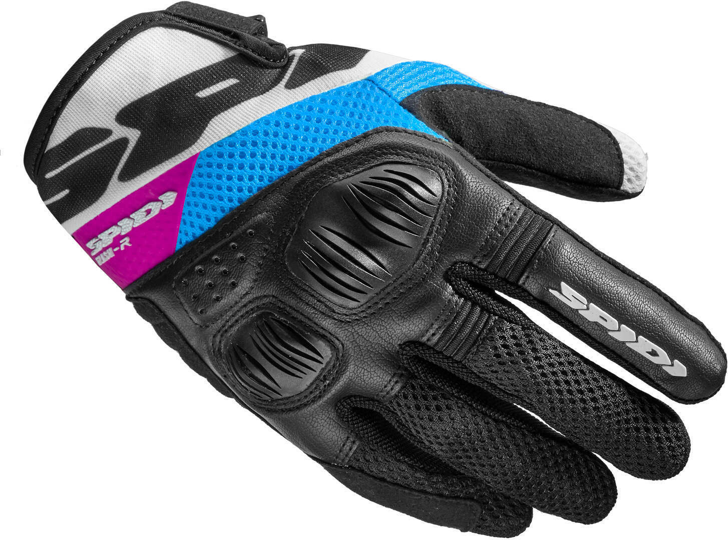 Spidi Flash-R Evo Tex Guanti da moto da donna nero/viola L Figura 1