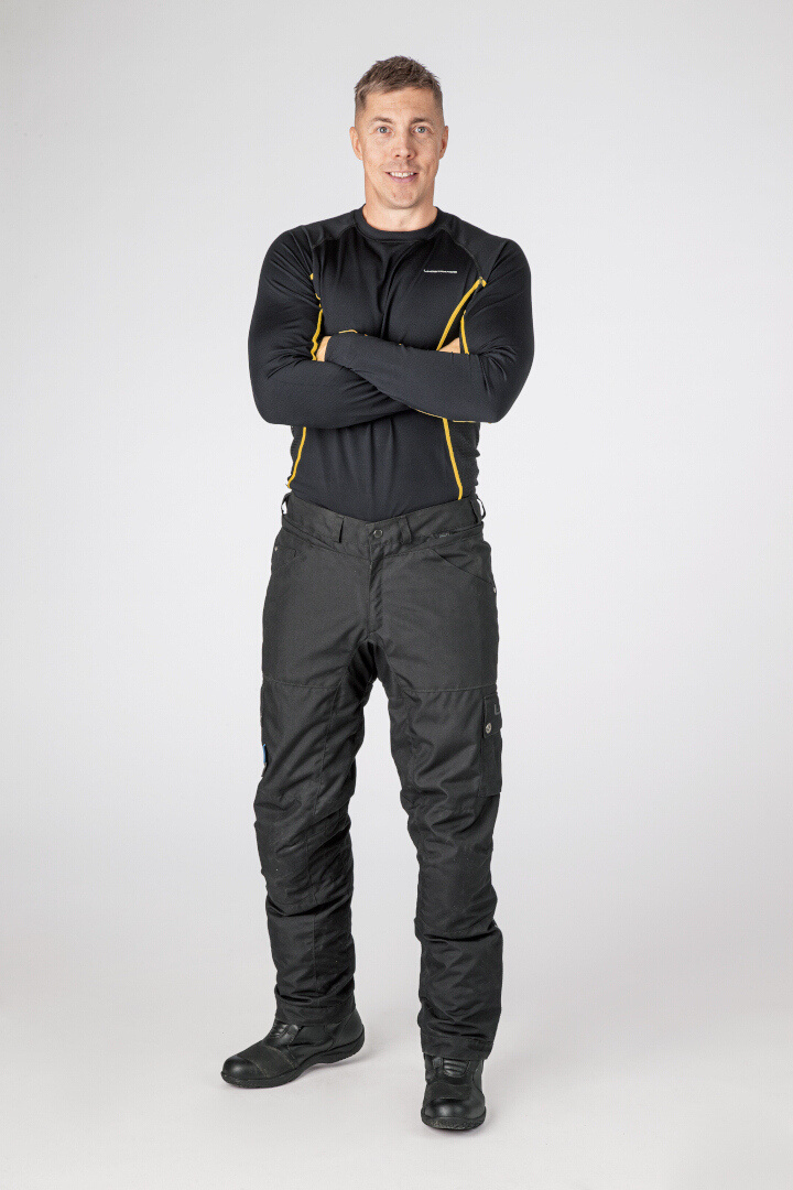 Lindstrands Zion pantaloni impermeabili pentru textile de motocicletă negru 58 L33 Figura 2