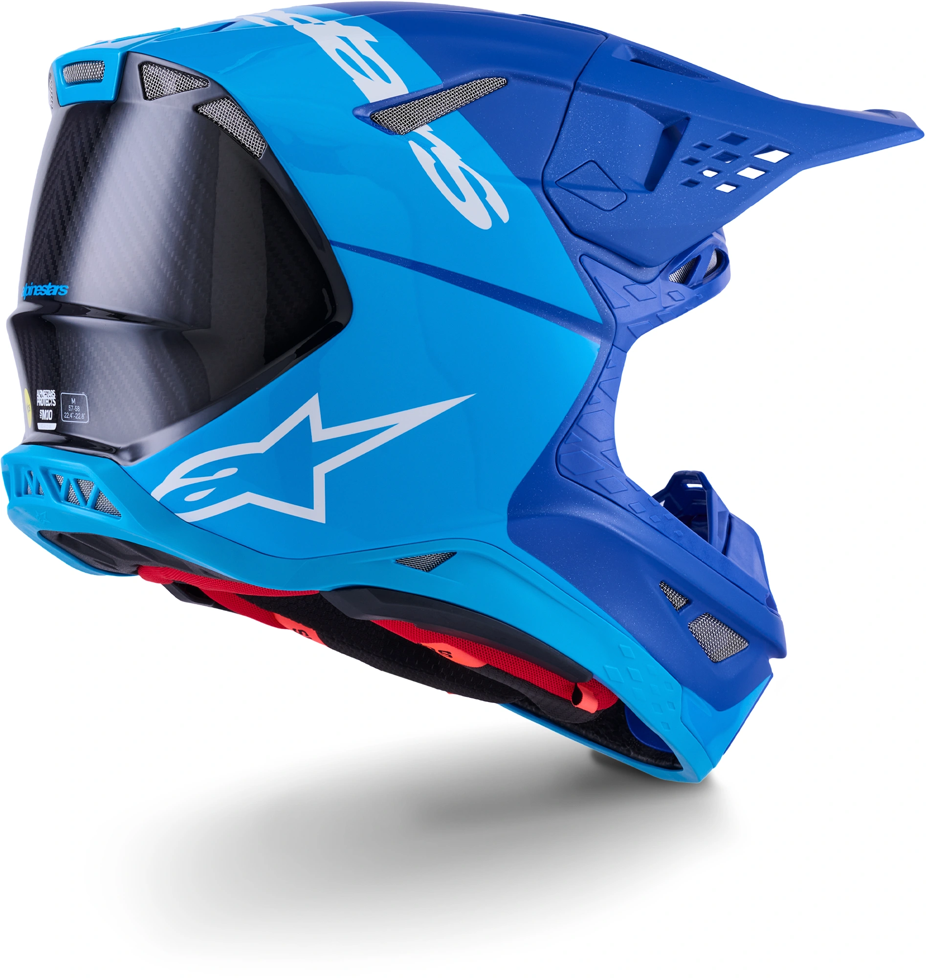 Alpinestars Supertech S-M10 Flood 2024 Cască de motocross albastru/negru L (59/60) Figura 4