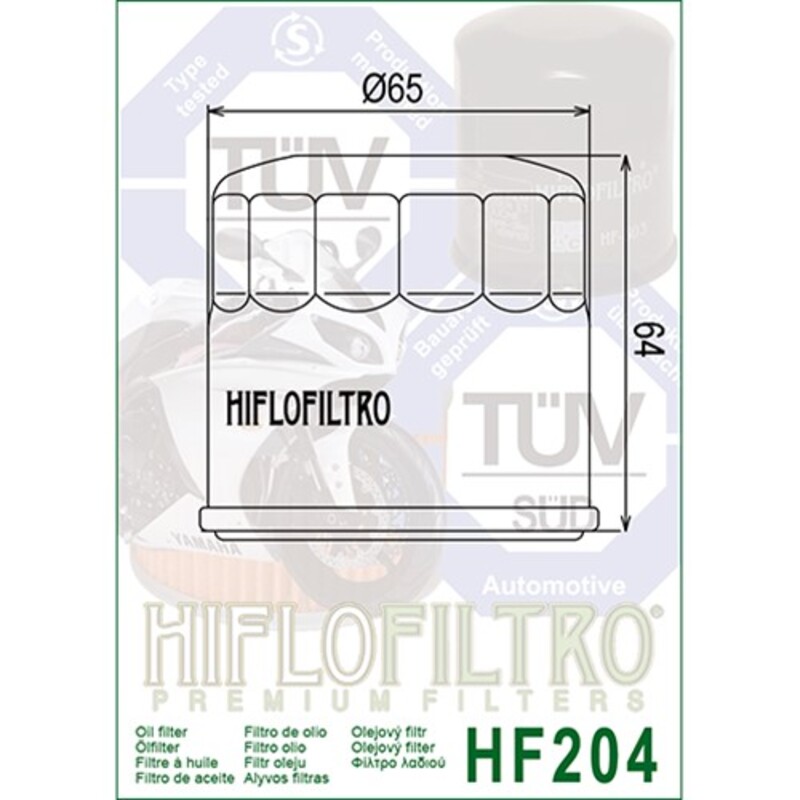 Hiflofiltro Oljefilter Krom - HF204C Figur 2