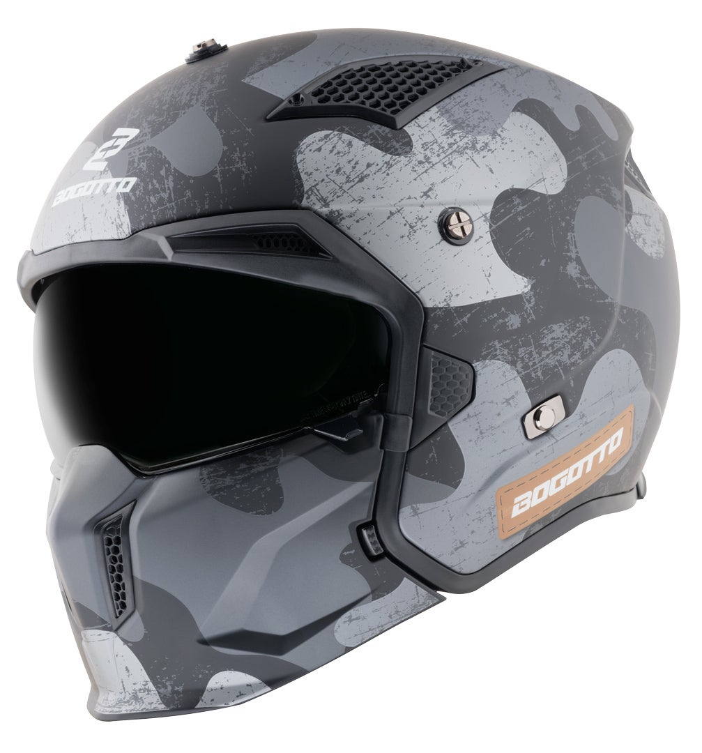 Bogotto Radic Camo Casco negro mate/gris XL Figura 1