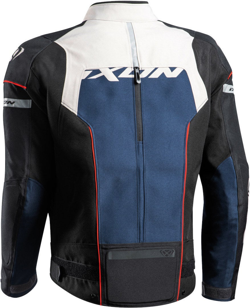 Ixon Allroad Motorcycle Textile Jacket black/white/blue XXL Figure 2