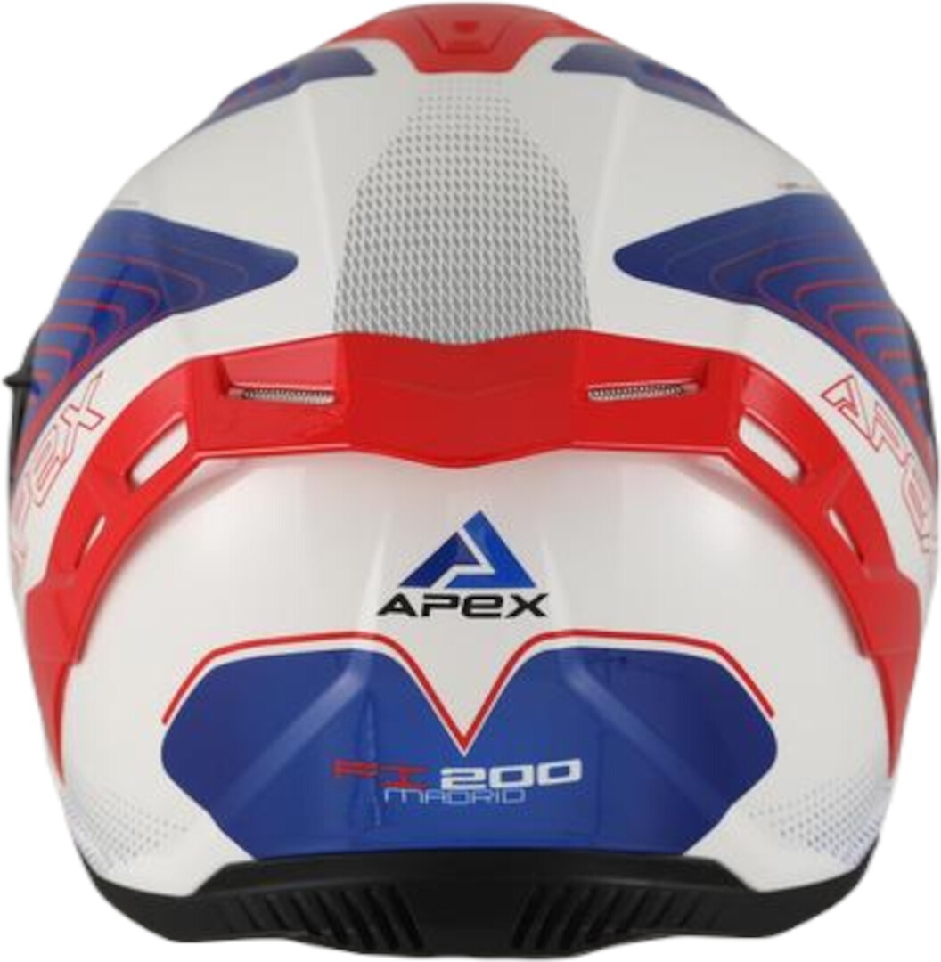 APEX FI200 Madrid Hjälm vit/blå/röd Förlust (59/60) Figur 2