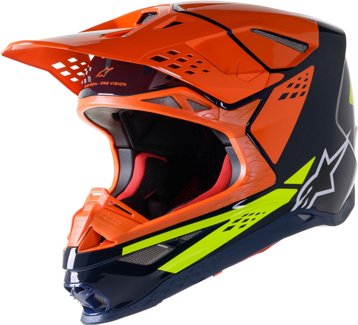 Alpinestars Supertech M8 Factory Motocross Helmet blue/orange M Figure 1