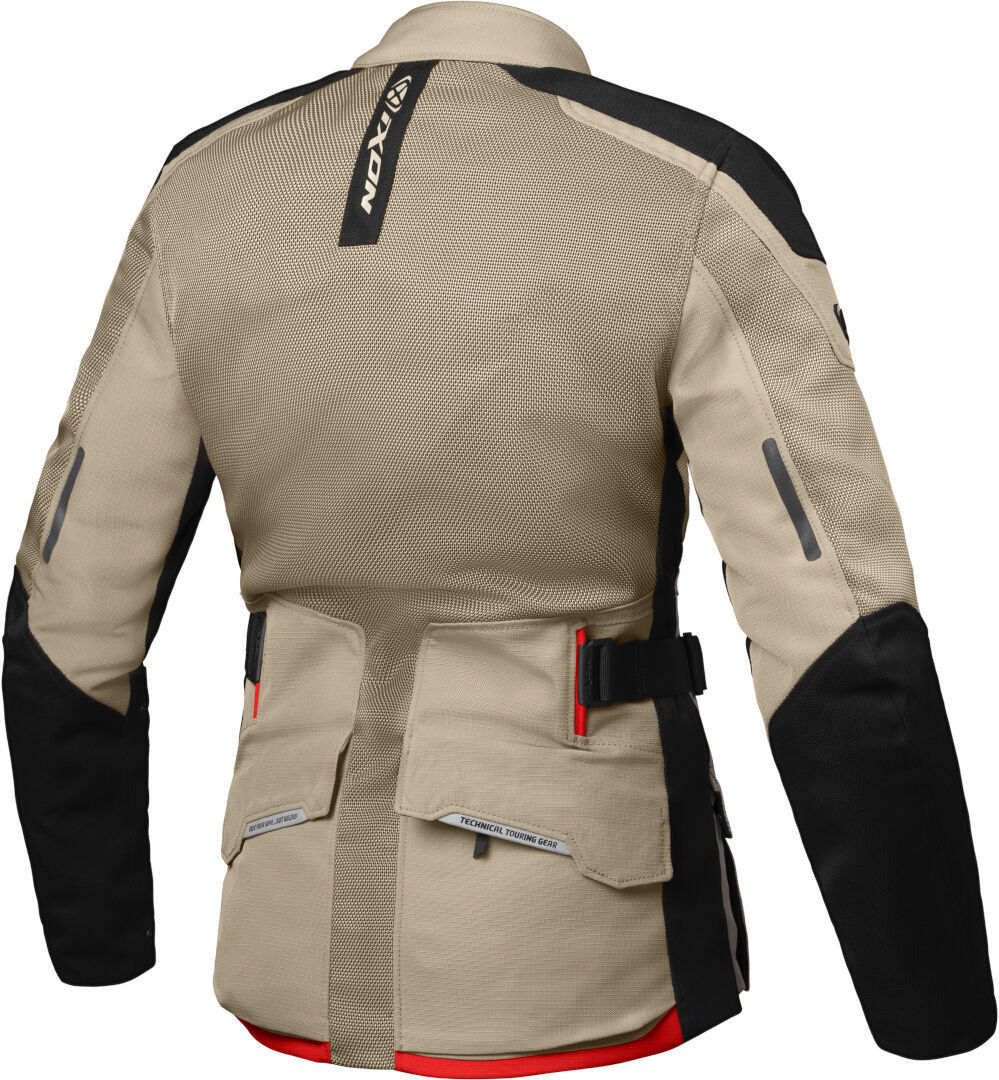 Ixon M-Njord Dame motorcykel tekstiljakke Sand/sort M Figur 2