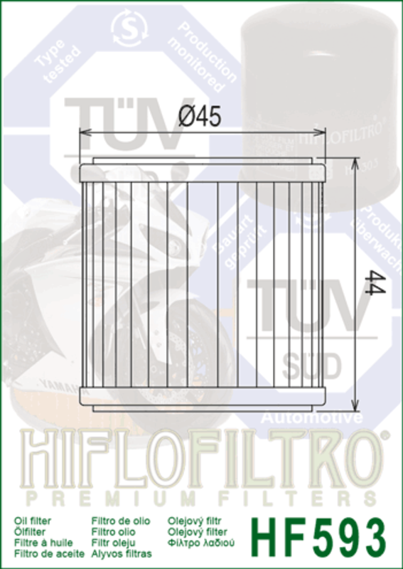 Hiflofiltro Oljefilter - HF593 Figur 3