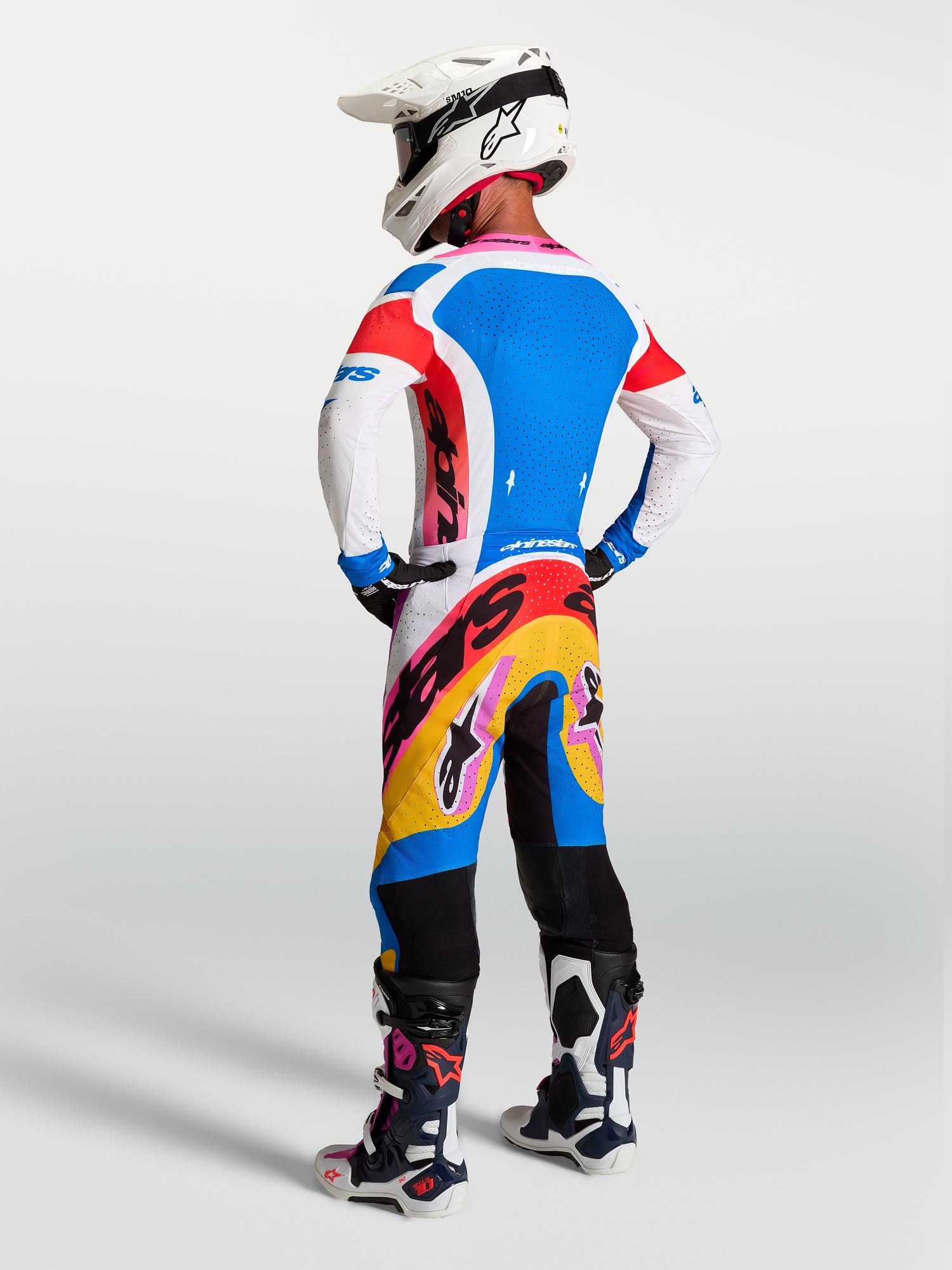 Alpinestars Supertech Dyna Motocross hlače bela/večbarvna 42 Slika 8