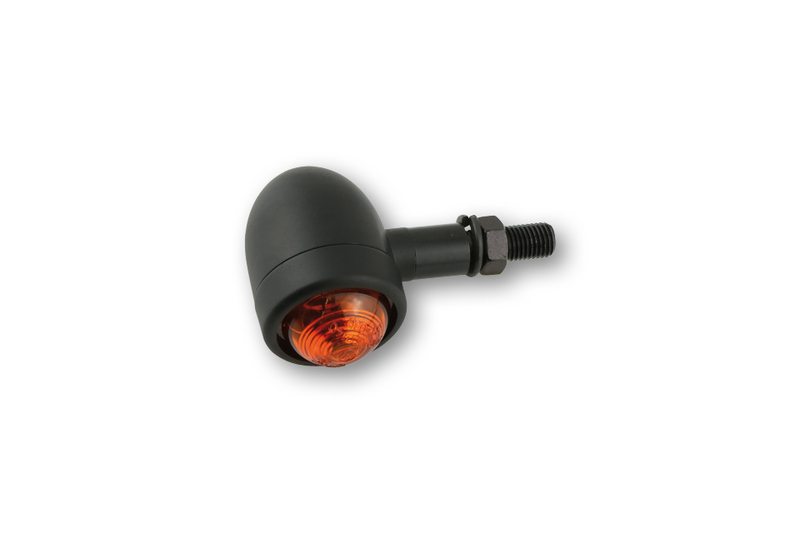 HIGHSIDER Smart Old School Typ 1 Lampindikator Kropp Svart / Lins Orange (Par), Fram och Bak Figur 5