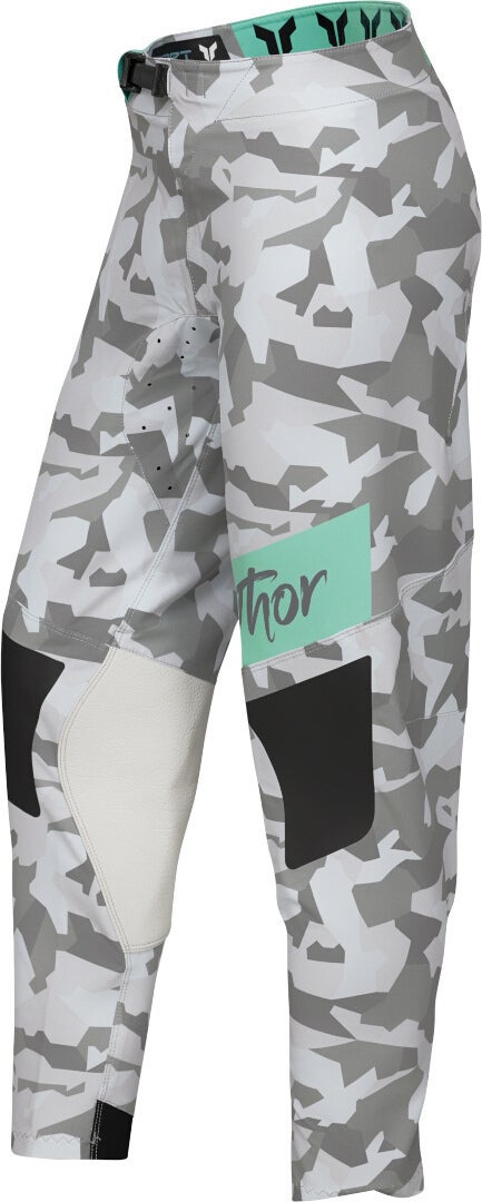 Thor Sportmode Shadow Dame Motocross bukser lysegrå/grøn 1/2 Figur 2
