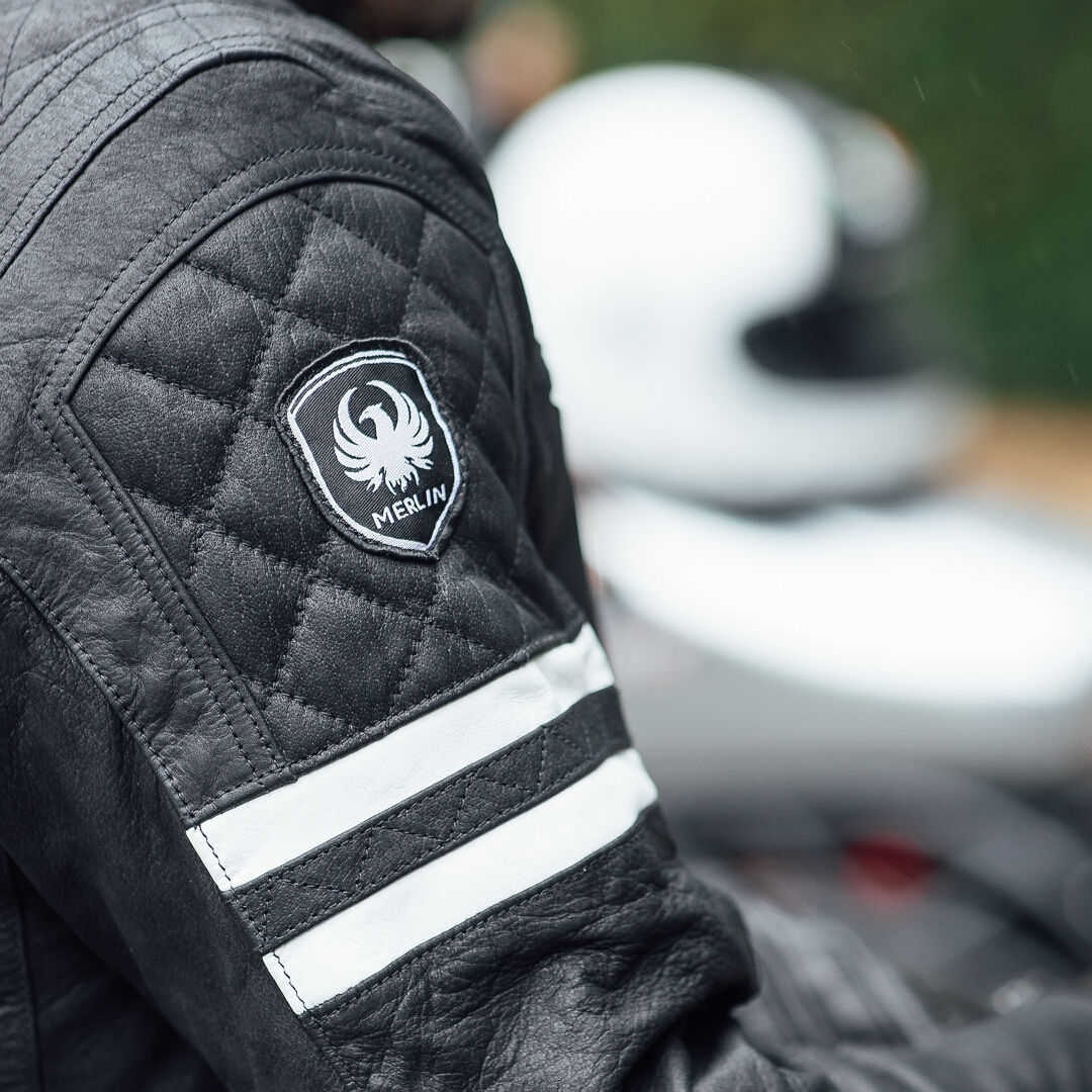 Side view of Merlin Hixon II D3O Motorcycle Leather Jacket