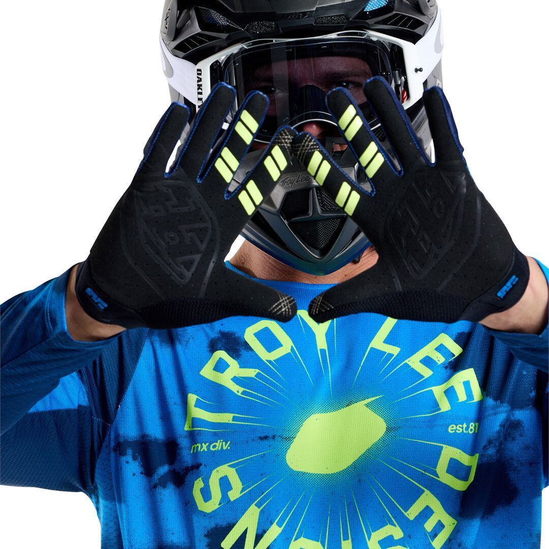 Troy Lee Designs GP Pro Arrival Motocross handsker blå/grøn M Figur 4