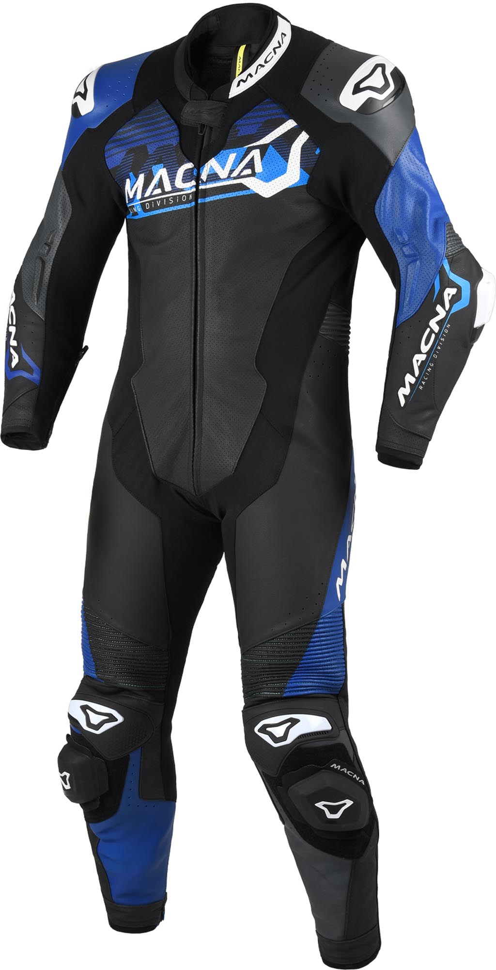 Macna Blitz One Piece Motorcycle Leather Suit black/blue 58 Figure 1