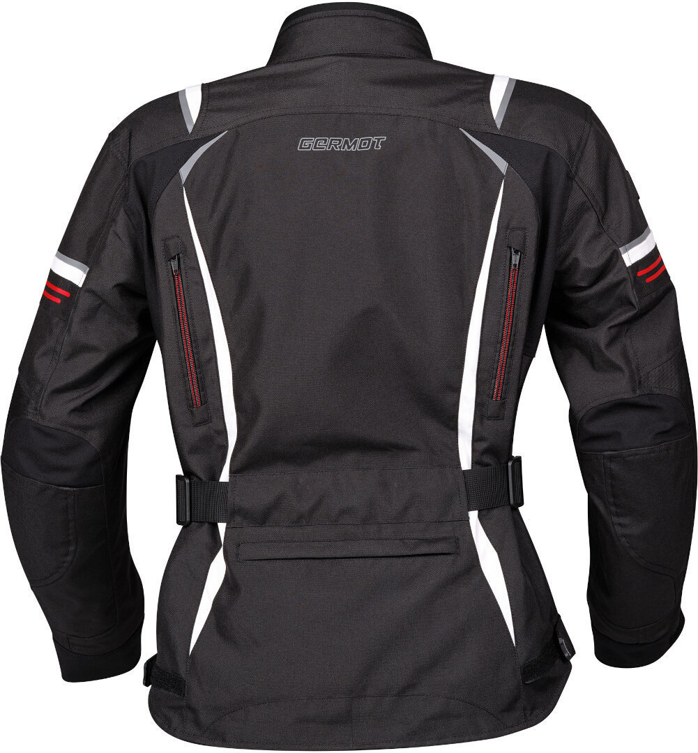 Germot Aria imperméable à l’eau dames moto textile veste Noir/Blanc/Rouge 40 Figure 2