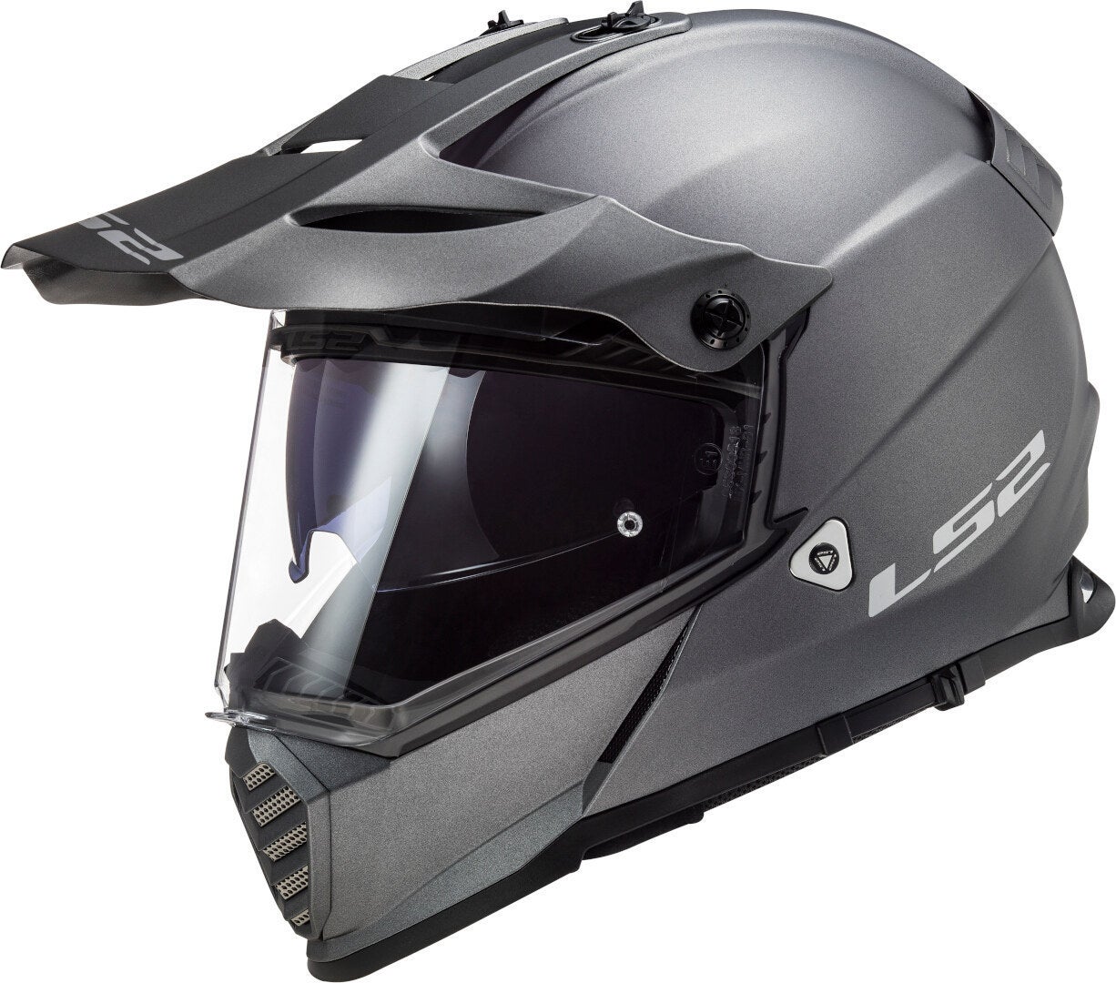 LS2 MX436 PIONEER EVO アドベンチャーヘルメット LS2 MX436 Pioneer Evo モトクロスヘルメット チタンマット ▻ FC‑Moto